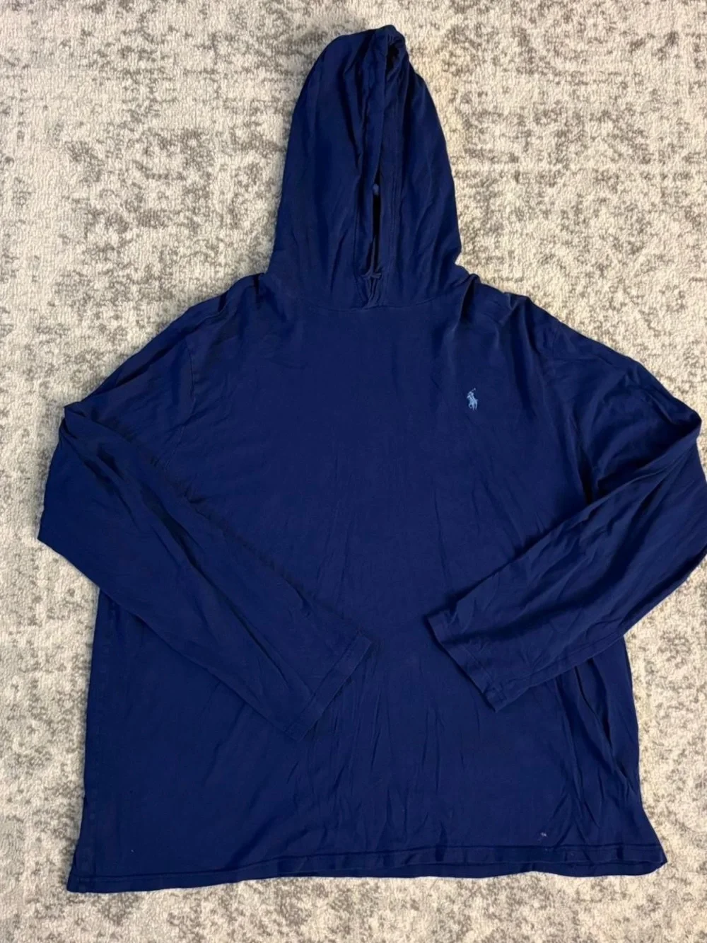 Men’s XXL Polo Ralph Lauren Blue Longsleeve With Hood
